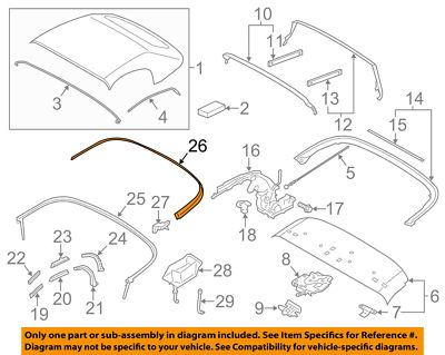 Porsche Boxster 981 Dichtung verdeck 98150419704 Gasket