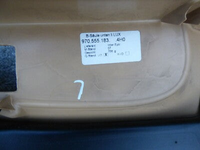 Porsche PANAMERA 970 Verkleidung B Säule unten links 97055518300 4H0 LUXORBEIGE