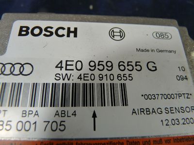 Audi A8 3.0 TDI V6 Quattro Airbagsteuergerät / 4E0 959 655 G ORIGINAL gebraucht - 4E0959655G