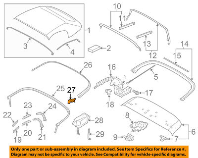 Porsche Boxster 981 verdeck Dichtung 98156147504 links