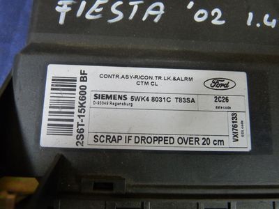 Ford Fiesta V 1.4 TDCI Komfortsteuergerät 2S6T-15K600-BF / ORIGINAL gebraucht - 2S6T15K600BF