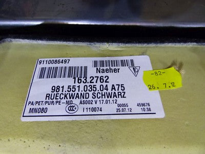 Porsche Boxster 981 Verkleidung Rückwand Schwarz 98155103504