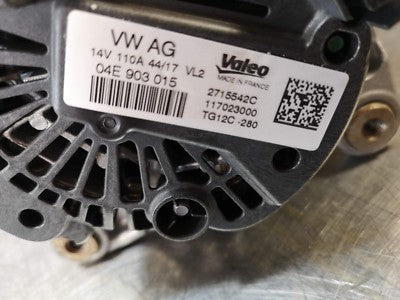 Audi Q2 1.4 TFSI Generator 04C903015 VW SKODA SEAT 110A VALEO ORIGINAL gebraucht - Lichtmaschine