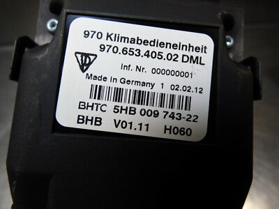 Porsche Panamera 970 Klimabedieneinheit Hinten Sitzheizung 97065340502 DML