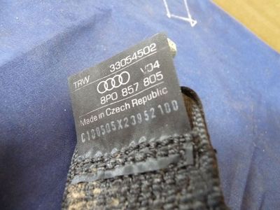 Audi A3 8P 3.2 V6 Sportback Sicherheitsgurt links hinten 8P0857805 / 8P0 857 805