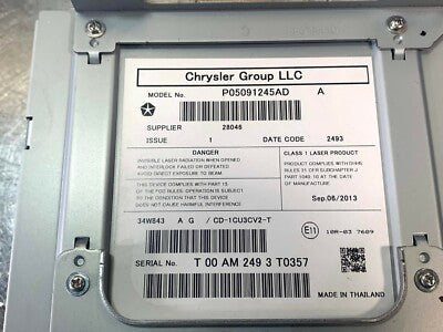 Jeep Grand Cherokee IV WK2 CD Wechsler P05091245AD