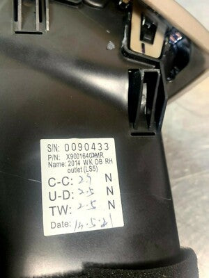 Jeep Grand Cherokee IV WK2 Rechts Luftdüse Belüftung armaturenbrett X90016401MR