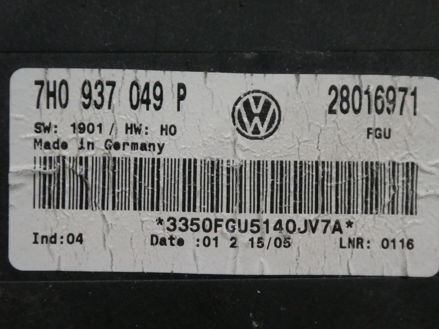 VW T5 MULTIVAN 2003-16 Komfort modul Komfortsteuergerät 7H0937049P ORIGINAL gebraucht - Transporter