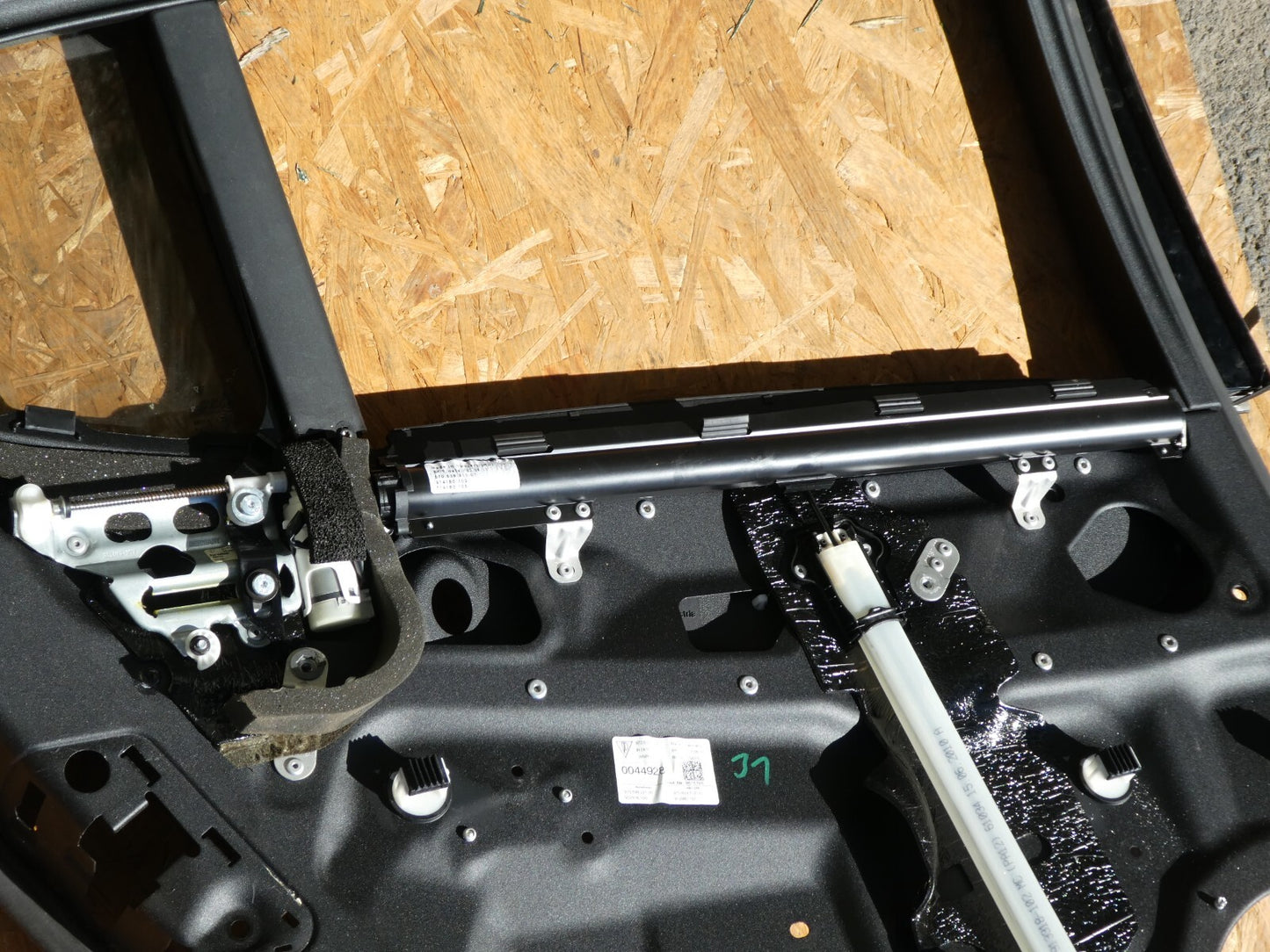 Porsche 970 Türrahmen Fensterheber hinten links mit Sonnenschutzrollo ORIGINAL gebraucht - Panamera