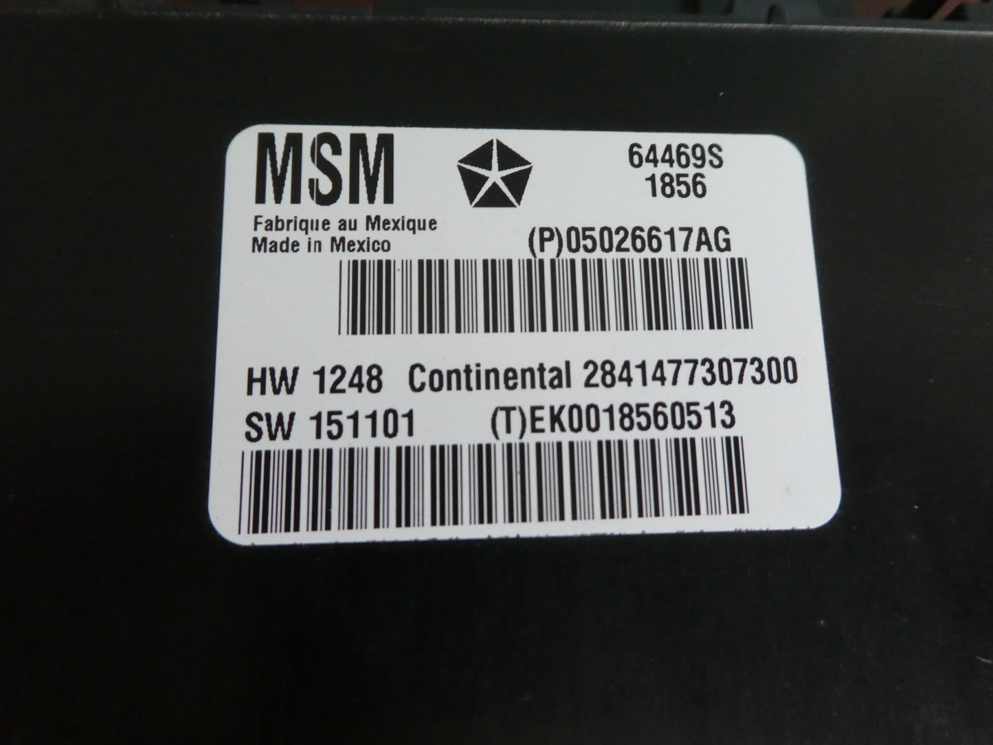 Jeep Grand Cherokee IV WK2 Sitz Steuergerät Modul 05026617AG ORIGINAL gebraucht - P05026617AG