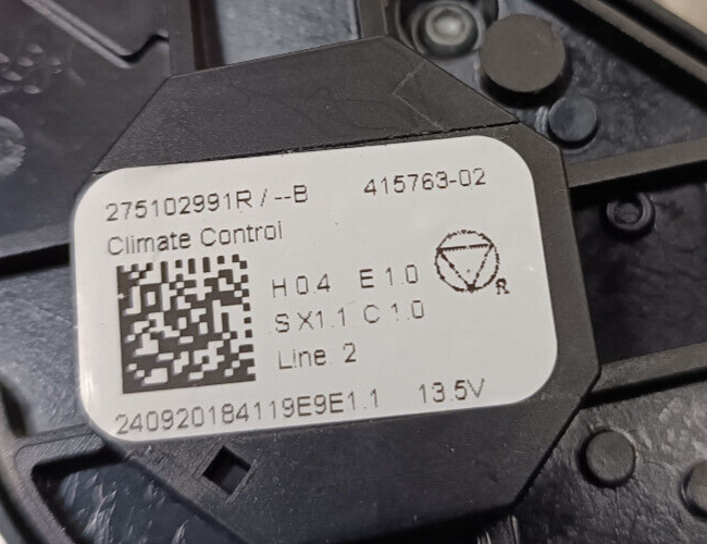 Renault Zoe 2022 Klimabedienteil Modul Klima Heizung Control ORIGINAL gebraucht - 275102991R