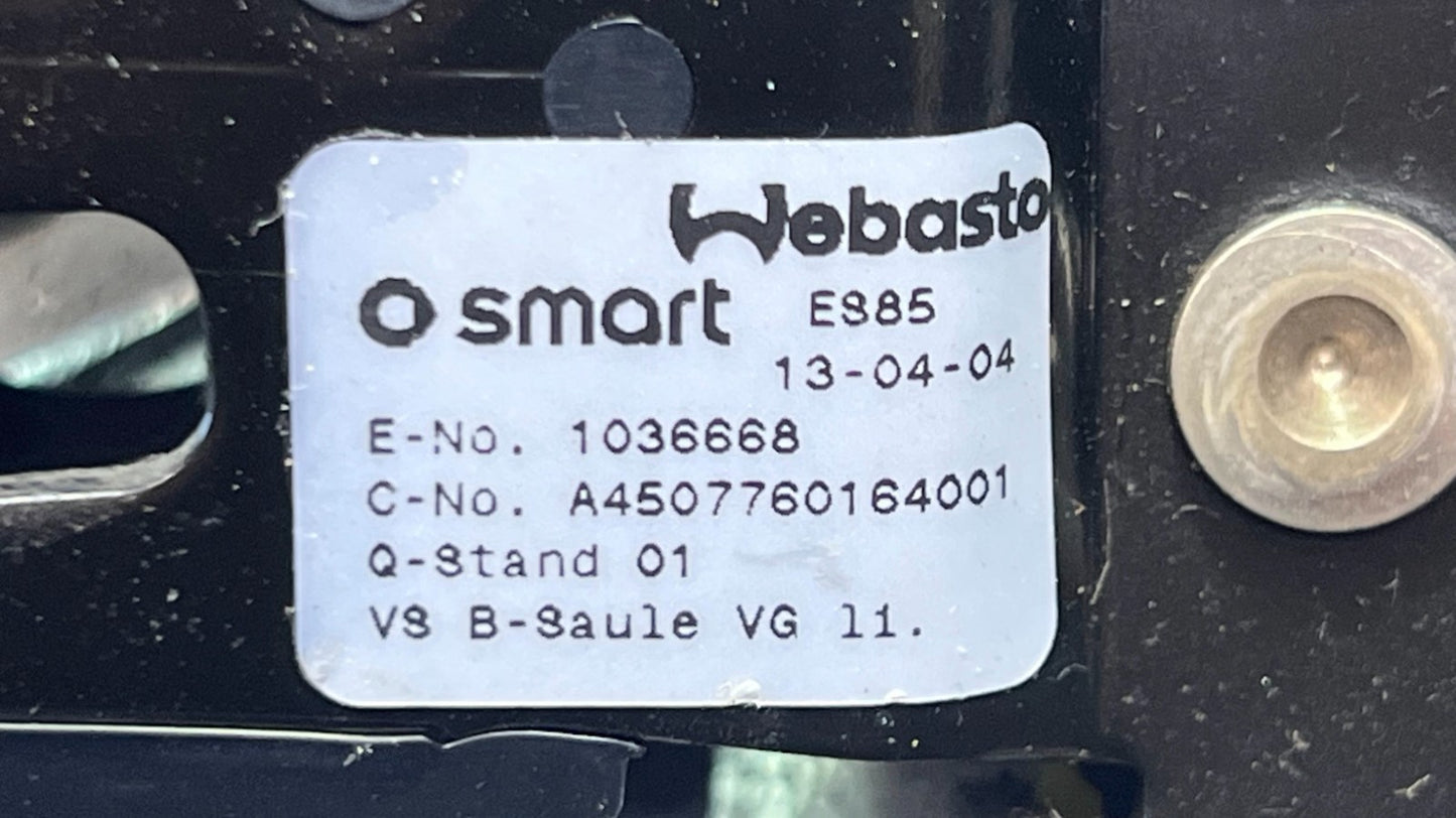Smart ForTwo 451 Cabrio Verriegelung Verschluss Holm Dachholm links ORIGINAL gebraucht - A4507760164