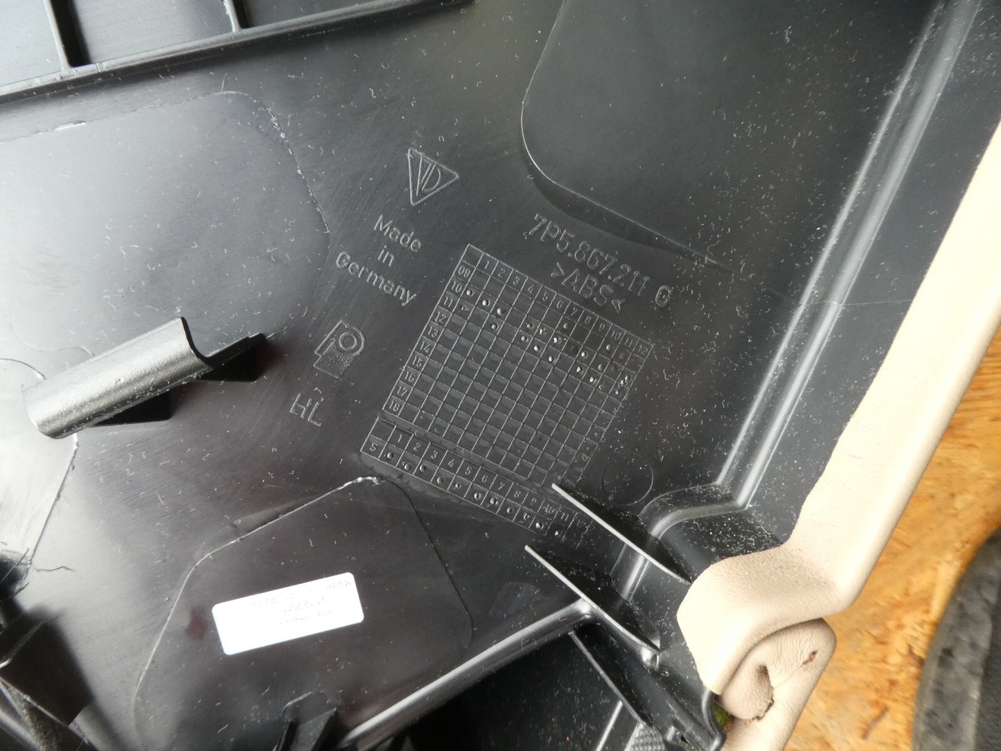 Porsche Cayenne 92A Türverkleidung Hinten Links + Rolo Umbra Tartufo ORIGINAL gebraucht - 7P5867211