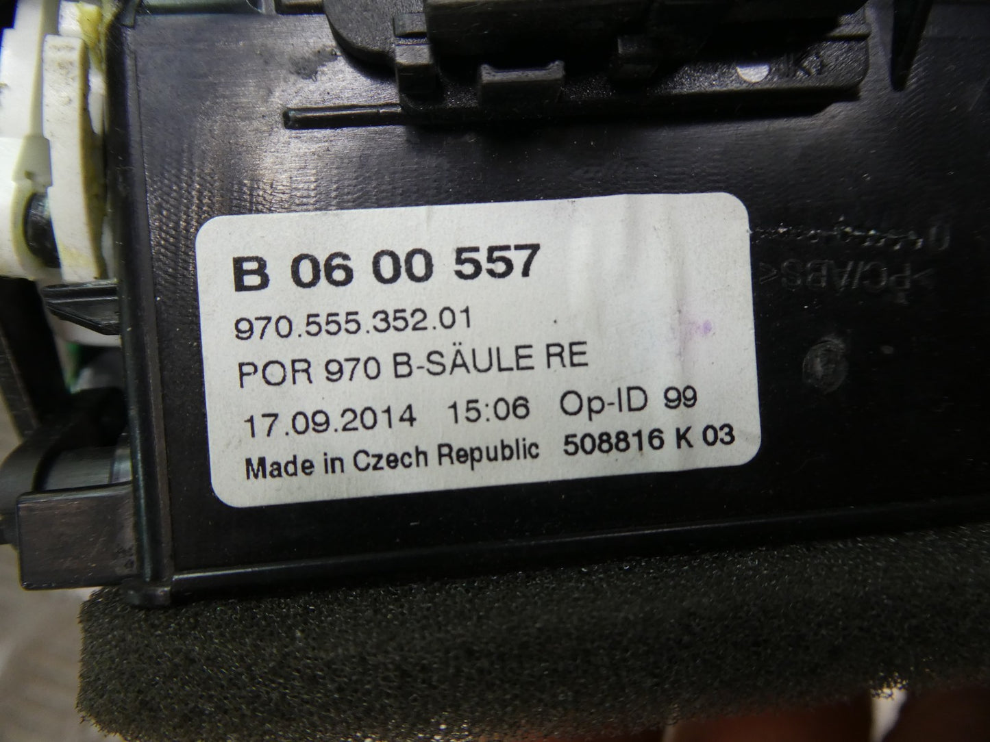 Porsche Panamera S 970 Luftdüse B-Säule rechts ORIGINAL gebraucht - 97055535201