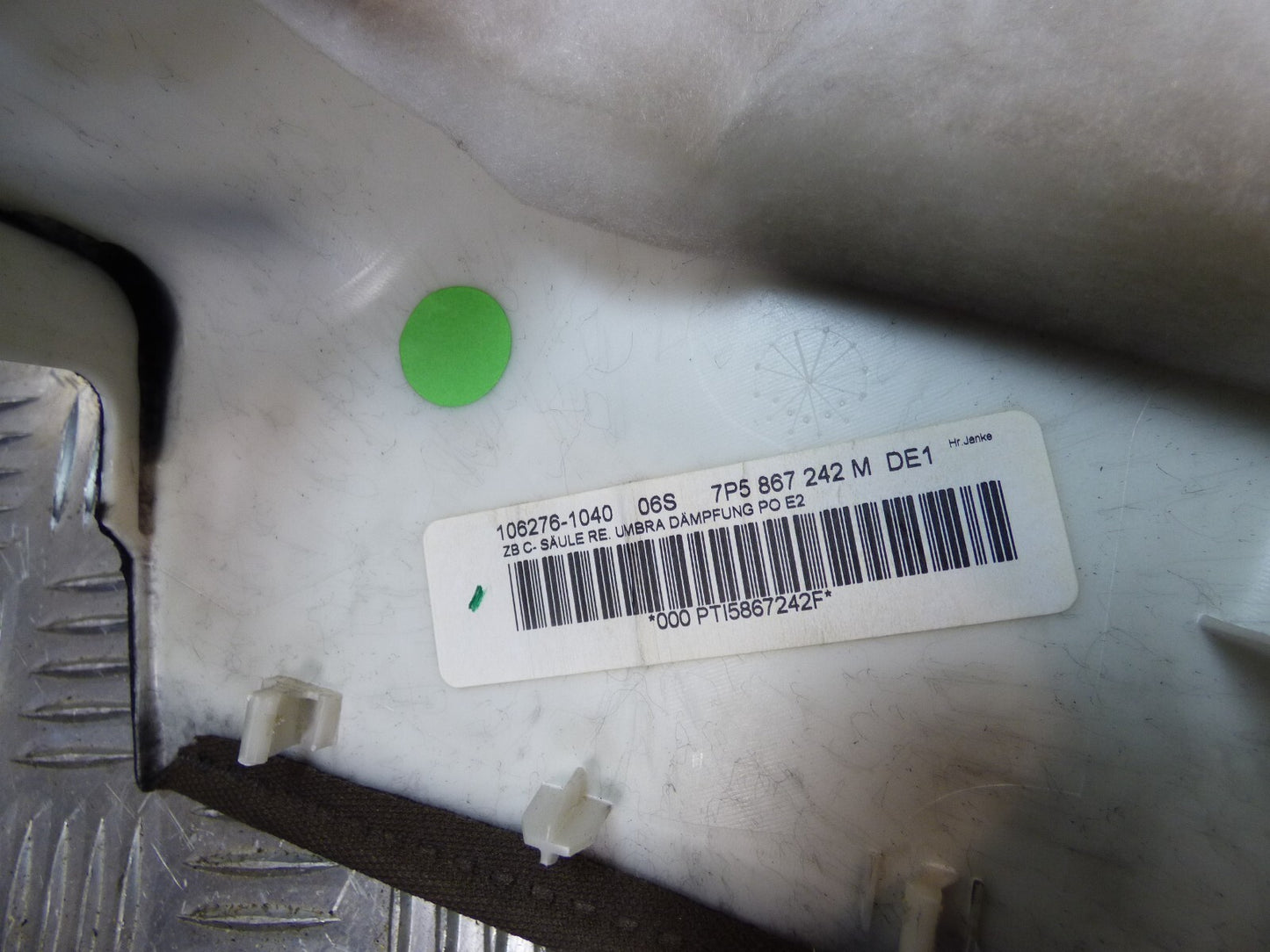 Porsche Cayenne 92A Rechte Seite B-Säule 7P5867242M UMBRA Braun ORIGINAL gebraucht - Verkleidung