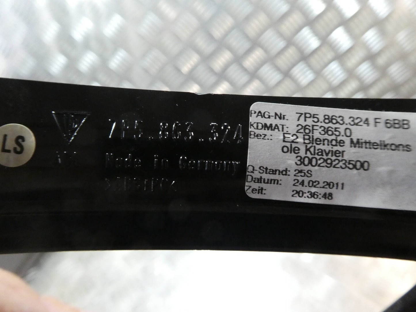Porsche Cayenne S 92A Blende Vorne KLAVIER 7P5863324F 6BB * ORIGINAL gebraucht - Mittelkonsole