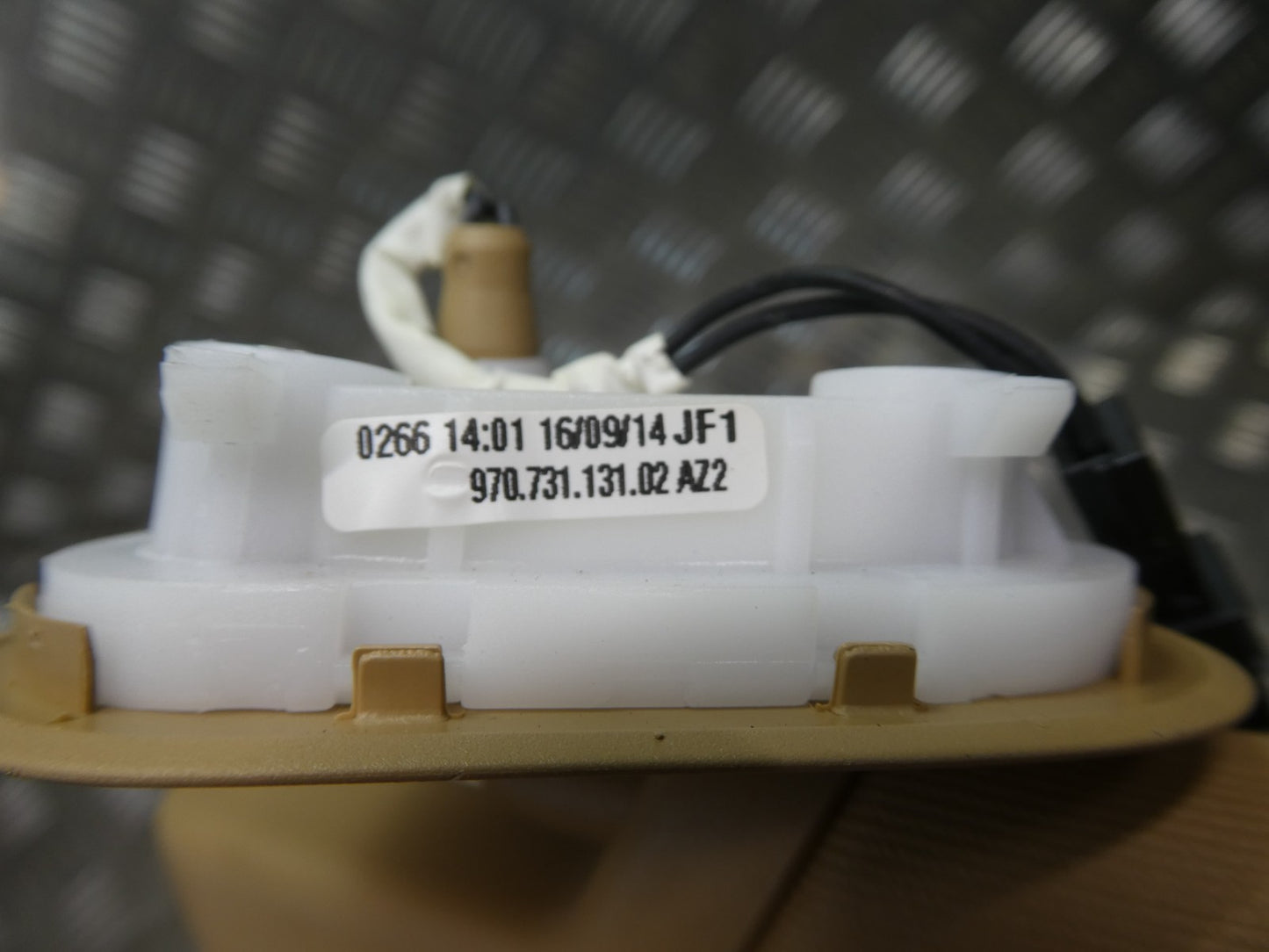 Porsche Panamera 970 Sonnenblende rechts Luxorbeige AZ2 ORIGINAL gebraucht - 97073113102