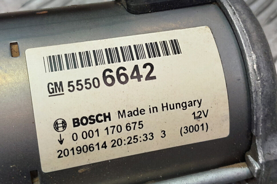OPEL ASTRA K 1.4 Turbo Original Anlasser Starter 0001170675 gebraucht - 55506642