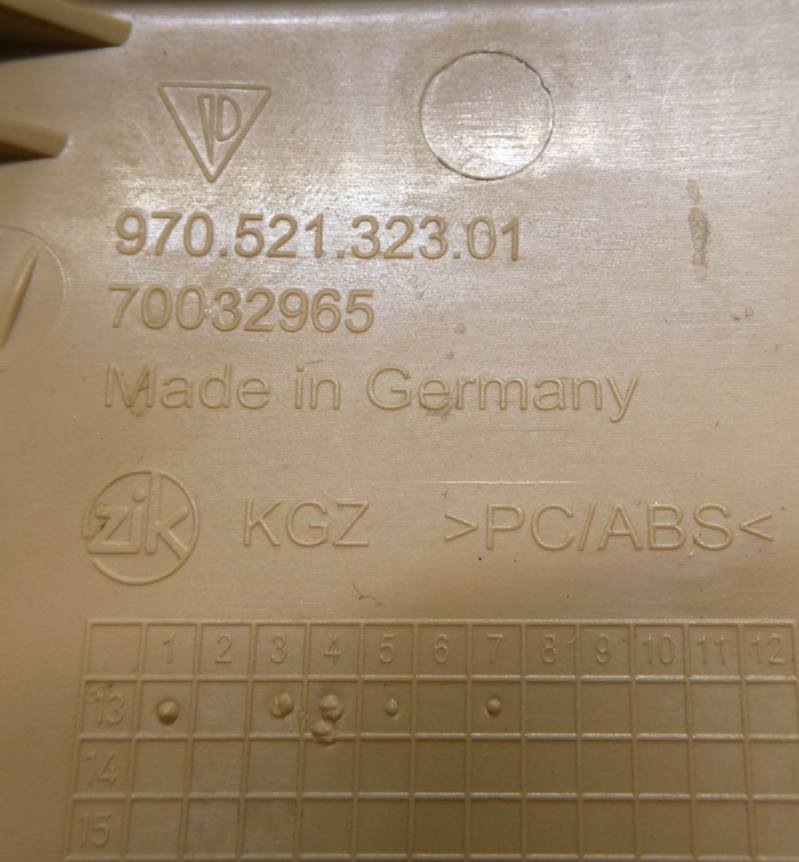 Porsche Panamera 970 Sitzverkleidung vorne links Luxorbeige ORIGINAL gebraucht - 97052132301