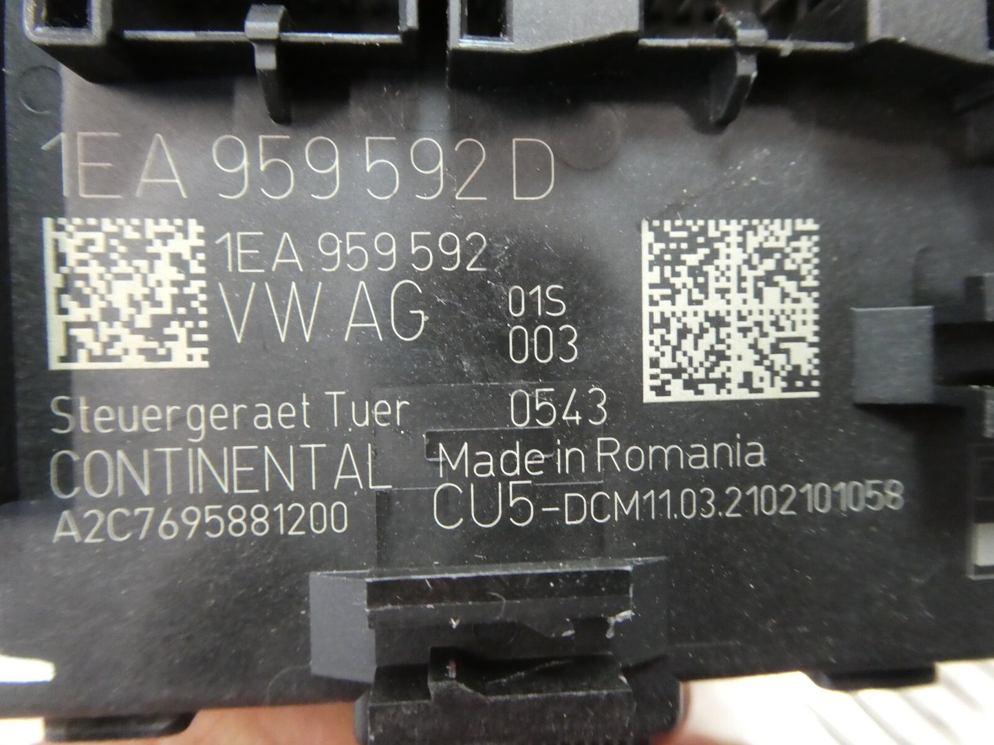 VW ID3 ID.3 Türsteuergerät Steuergerät Tür vorne rechts 1EA959592D ORIGINAL gebraucht - Volkswagen