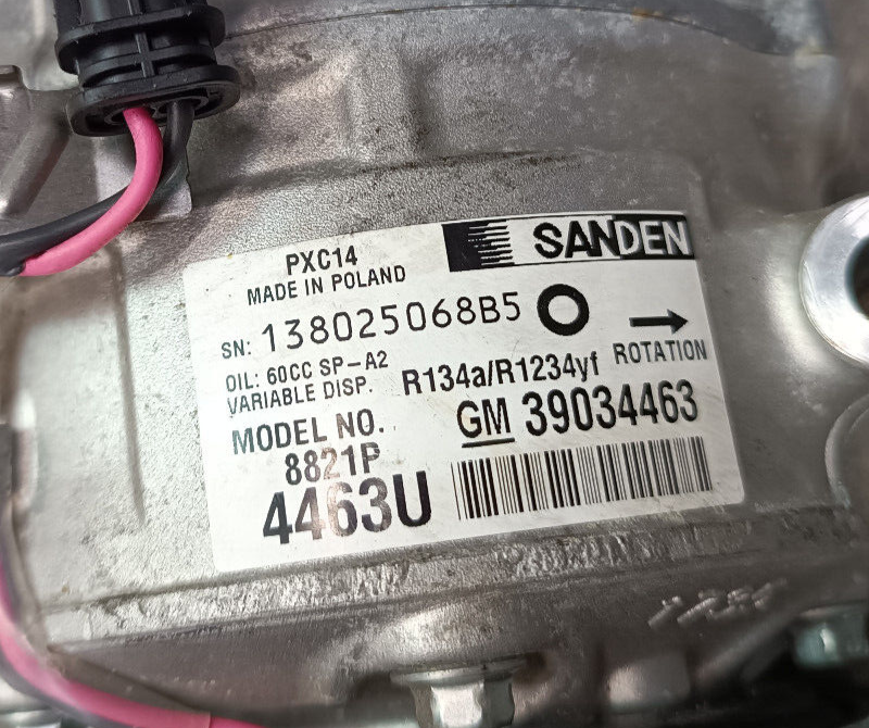 OPEL ASTRA K 1.0 TURBO 12V Original Klimakompressor Sanden GM 4463U gebraucht - 39034463