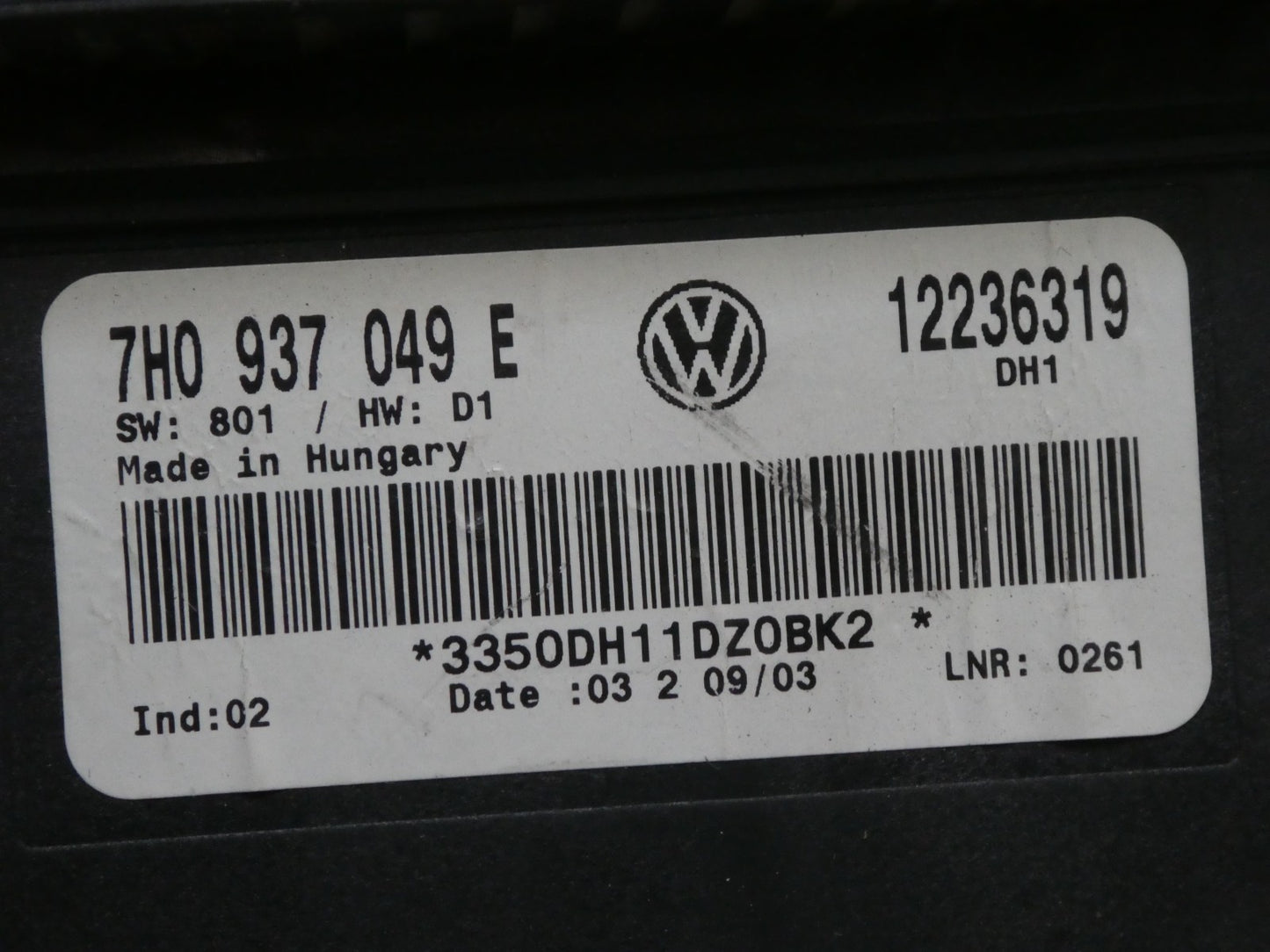 VW T5 MULTIVAN 2003-16 Komfort modul Komfortsteuergerät 7H0937049E ORIGINAL gebraucht - Transporter