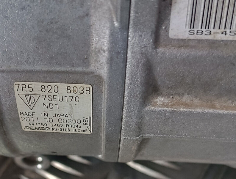 Porsche Cayenne S 92A 7P5820803B 447150-2402 Denso 7SEU17C ORIGINAL gebraucht - Klimakompressor