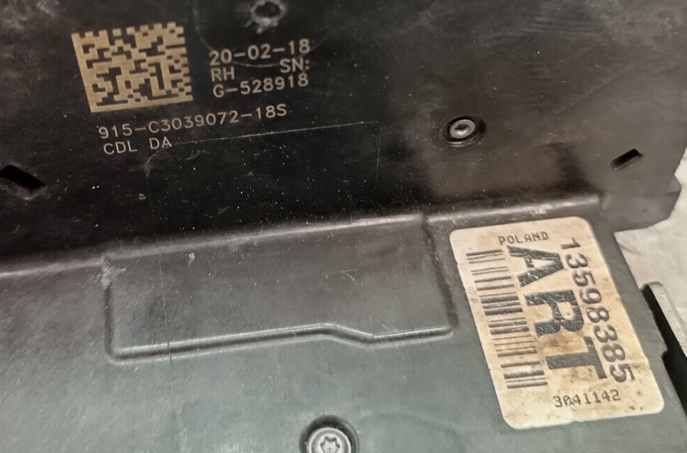 OPEL ASTRA K Kombi 1.0 Original Türschloss Schloss Hinten Rechts ART gebraucht - 13598385