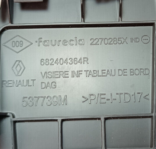 Renault Zoe 2022 Kombiinstrument Original Abdeckung 2270285X 537739M gebraucht - 682404364R