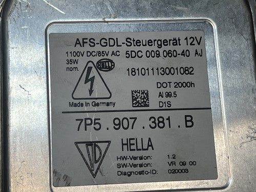 Porsche Cayenne 92a XENON Scheinwerfer AFS-GDL Steuergerät 7P5907381B 7P5907381