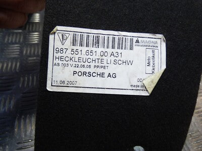 Porsche 987 Verkleidung Rückleuchte innen links ORIGINAL gebraucht - 98755165100