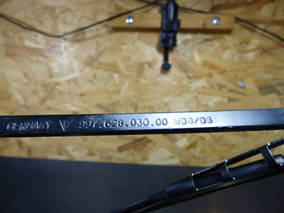 Porsche Boxster Cayman 987 BLACK FRONT WIPER ARM WITH WIPER BLADE 1 pair