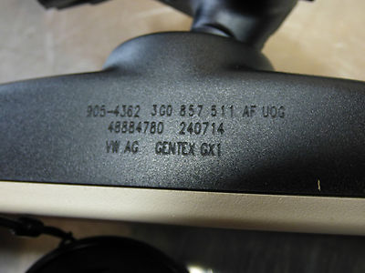 VW Passat 3G B8 abblendbar schwarz ORIGINAL gebraucht - weiss 3G0857511AF UOG ORIGINAL gebraucht - Innenspiegel