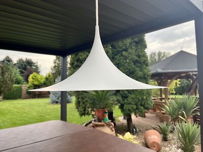 GUBI Semi Design Pendelleuchte Ø 47 cm matt weiß Made in Denmark 1968 gebraucht - Original