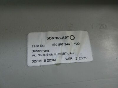 VW T6 Transporter Säulenverkleidung Verkleidung B Säule Rechts 7H0867244F Y20