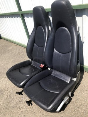Porsche Boxster Cayman 987 997 Leder Sitze Beifahrersitz Schwarz ORIGINAL gebraucht - Fahrersitz