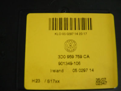 VW Phaeton 3D Steuergerät Sitz 3D0959759CA ECU Control Unit Seat vorne rechts