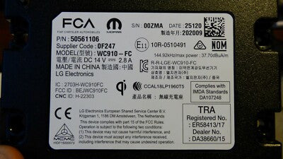 Alfa Romeo Stelvio Q4 2021 Steuergerät Kabelloses Laden Modul 50561106
