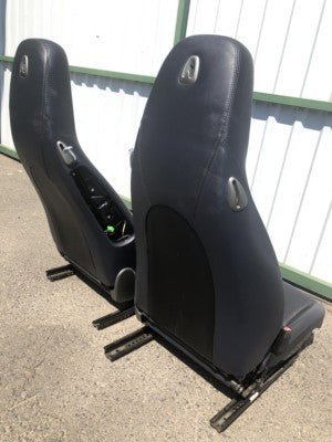 Porsche Boxster Cayman 987 997 Leder Sitze Beifahrersitz Schwarz ORIGINAL gebraucht - Fahrersitz