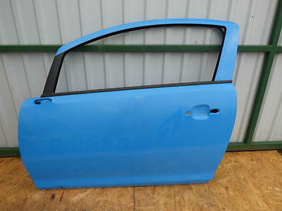 OPEL CORSA D 3 Türer Links Tür Blau ohne delle ! Bj 2010