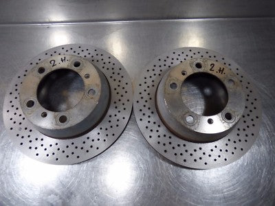 Porsche Boxster 987 3.2 S 2005 gebraucht - 2012 1 paar hinten Bremsscheiben gebraucht - Original