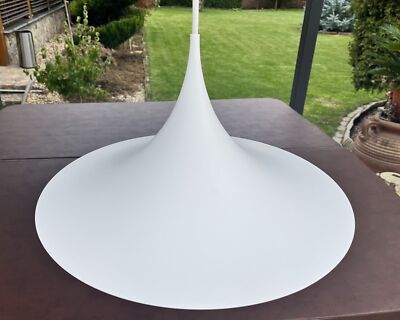 GUBI Semi Design Pendelleuchte Ø 47 cm matt weiß Made in Denmark 1968 gebraucht - Original