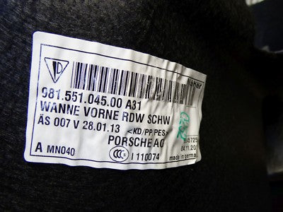 Porsche Boxster 981 Front kofferraum verkleidung 98155104500   schwarz