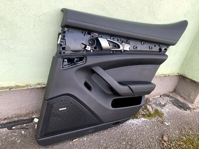 Porsche PANAMERA 970 Türpappe Türverkleidung leder schwarz hinten rechts