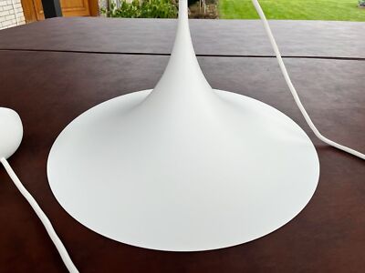 GUBI Semi Design Pendelleuchte Ø 47 cm matt weiß Made in Denmark 1968 gebraucht - Original