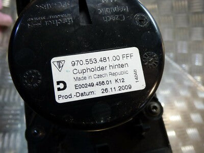Porsche Panamera 970 Cupholder Getränkehalter hinten Tiefschwarz 97055348100