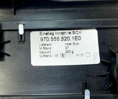 Porsche Panamera 970 Schweller Verkleidung Einstieglesite Schwarz Hinten Rechts