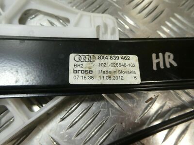 AUDI A1 2017 5 türer hinten recht Fensterhebermechanik Fensterheber 8X4839462
