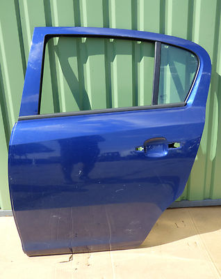 OPEL CORSA D Tür Hinten Linkstür blau ohne delle !