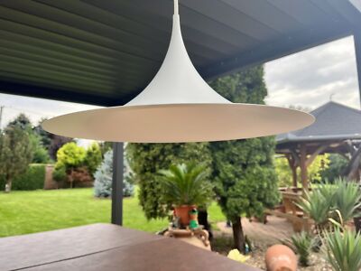 GUBI Semi Design Pendelleuchte Ø 47 cm matt weiß Made in Denmark 1968 gebraucht - Original